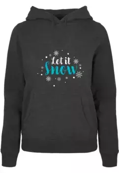 Толстовка Merchcode " Merchcode Ladies Let it Snow Basic Hoody", цвет Charcoal
