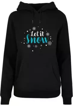 Толстовка Merchcode " Merchcode Ladies Let it Snow Basic Hoody", черный