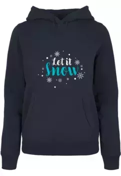 Толстовка Merchcode " Merchcode Ladies Let it Snow Basic Hoody", цвет морской волны