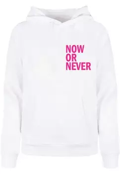 Толстовка Merchcode NOW OR NEVER, белый