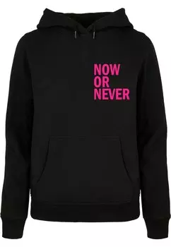 Толстовка Merchcode NOW OR NEVER, черный