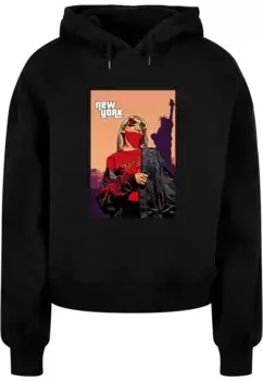 Толстовка Merchcode "Женская толстовка Merchcode Laides Grand New York из органического материала оверсайз", черный