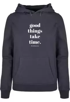 Толстовка Merchcode "Женская женская толстовка Merchcode Good Things Take Time Basic Толстовка ", цвет морской волны