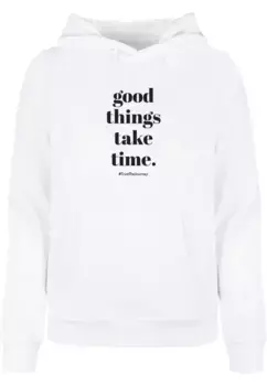Толстовка Merchcode "Женская женская толстовка Merchcode Good Things Take Time Basic Толстовка ", белый