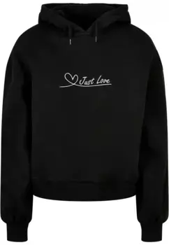 Толстовка Merchcode "Женская женская толстовка Merchcode Just love Organic Oversized Толстовка ", черный