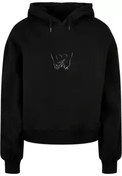 Толстовка Merchcode "Женская женская толстовка Merchcode Love 2 Organic Oversized с капюшоном ", черный
