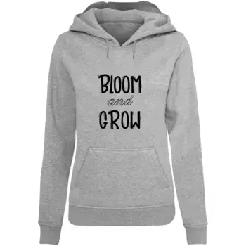 Толстовка Merchcode "Женская женская толстовка Merchcode Spring - Bloom and Grow Heavy Hoody", серый