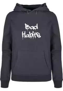 Толстовка Merchcode "Женская женская толстовка с капюшоном Merchcode Bad Habits Basic", цвет морской волны