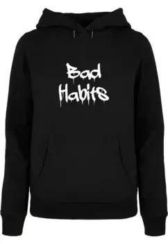 Толстовка Merchcode "Женская женская толстовка с капюшоном Merchcode Bad Habits Basic", черный