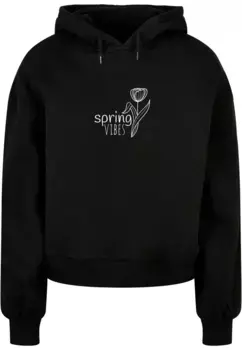 Толстовка Merchcode "Женская женская весенняя толстовка Merchcode Vibes Oversized Толстовка ", черный