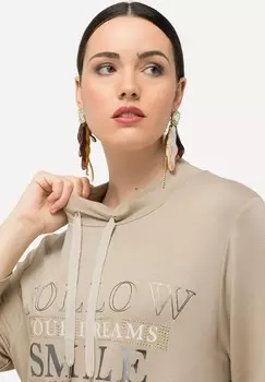 Толстовка METALLIC GRAPHIC 3/4 SLEEVE Ulla Popken, бежевый