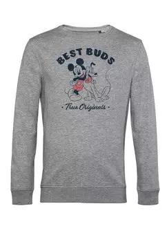 Толстовка MICKEY MOUSE VINTAGE BUDS Disney, цвет Mottled Light Grey