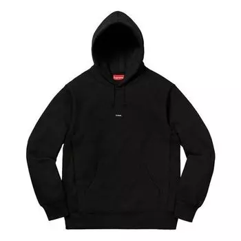 Толстовка micro logo hooded sweatshirt 'black' Supreme, черный