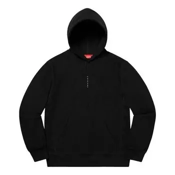 Толстовка micro logo hooded sweatshirt 'black' Supreme, черный