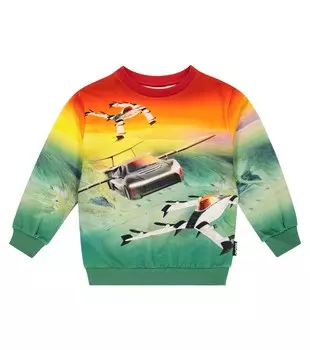 Толстовка Miksi из хлопка с принтом MOLO, разноцветный