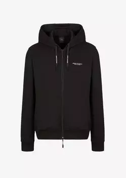 Толстовка Milano New York на молнии с капюшоном Armani Exchange, черный