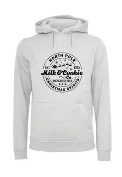 Толстовка MILK AND COOKIE BAKERY RETRO CHRISTMAS SIGN F4NT4STIC, серый
