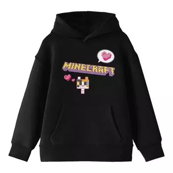 Толстовка Minecraft Block Kitten с сердечком и логотипом для мальчиков 8–20 лет Licensed Character