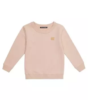 Толстовка Mini Fairview Face из хлопка Acne Studios, розовый