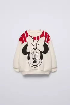 Толстовка минни маус disney ZARA, экрю