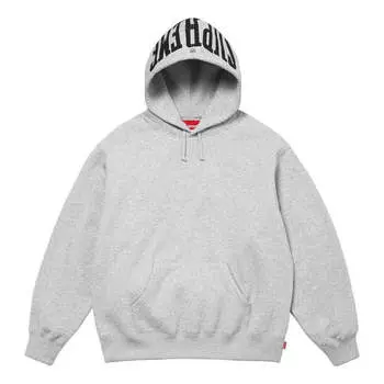 Толстовка mirrored logo hooded sweatshirt 'grey' Supreme, серый