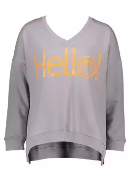 Толстовка miss goodlife Sweatshirt Hello, серый