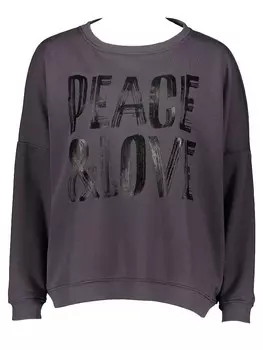 Толстовка miss goodlife Sweatshirt Peace & Love, антрацит