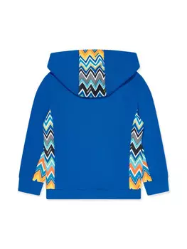 Толстовка Missoni Kids с зигзагообразным принтом, синий