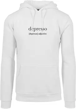 Толстовка Mister Tee Hoodie Depresso Hoody, белый