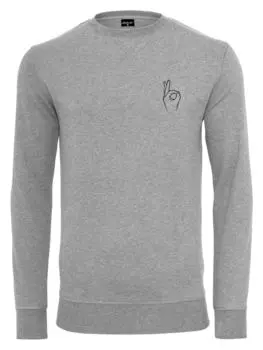 Толстовка Mister Tee Rundhalsausschnitt, серый