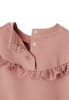 Толстовка MIT BESTICKTEM VOLANT Vertbaudet, светло-розовый