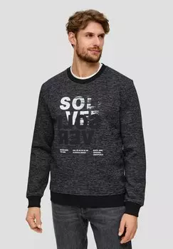 Толстовка MIT GUMMIERTEM SCHRIFTPRINT s.Oliver, цвет schwarz