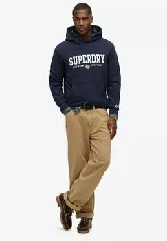 Толстовка MIT KNGURUTASCHE UND LOGOPRINT Superdry, синий