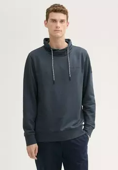 Толстовка MIT LOGO-DETAILS TOM TAILOR, темно-синий