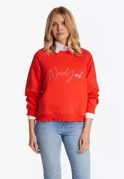 Толстовка MIT NEW-YORK-APPLIKATION Rich & Royal, цвет red salsa