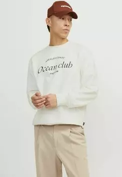 Толстовка MIT RUNDHALS GEDRUCKT Jack & Jones, цвет weiss