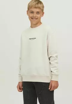 Толстовка MIT RUNDHALS GEDRUCKT MINI Jack & Jones, кремовый