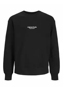 Толстовка MIT RUNDHALS GEDRUCKT MINI Jack & Jones, черный