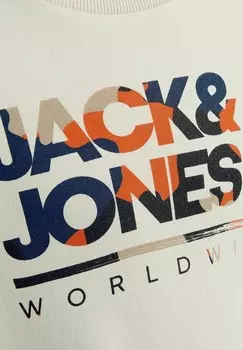 Толстовка MIT RUNDHALS LOGO Jack & Jones Junior, кремовый
