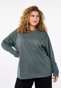 Толстовка MIT RUNDHALSAUSSCHNITT Zizzi, светло-зеленый