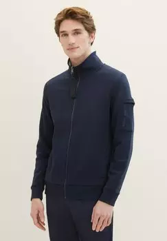 Толстовка MIT STEHKRAGEN TOM TAILOR, цвет sky captain blue