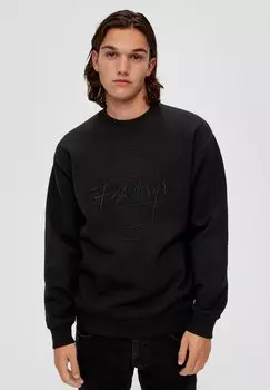 Толстовка MIT STICKEREI QS, цвет schwarz