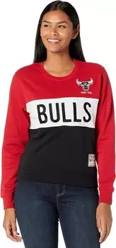 Толстовка Mitchell & Ness NBA Color-Block Crew 2.0 Bulls, черный