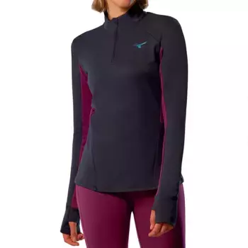 Толстовка Mizuno Active Warmalite half zip, синий