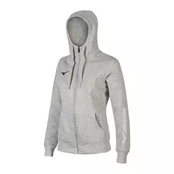 Толстовка Mizuno Hooded Fz, серый