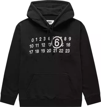 Толстовка MM6 Maison Margiela Perforated Sweatshirt 'Black', черный