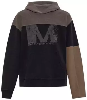 Толстовка MM6 Maison Margiela Unbrushed Light Jersey Sweatshirt 'Washed Black/Brown/Light Brown', разноцветный