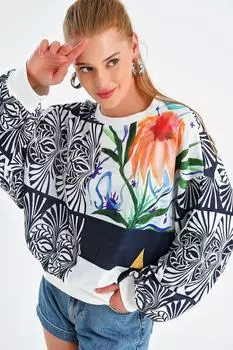 Толстовка - Многоцветный - Oversize Trend Alaat Stili, разноцветный