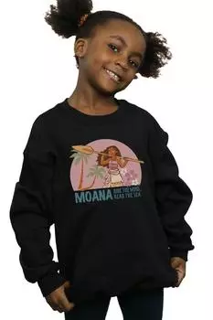Толстовка «Моана, читающая море» Disney, черный