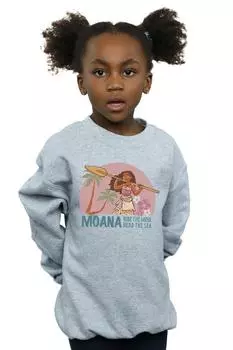 Толстовка «Моана, читающая море» Disney, серый